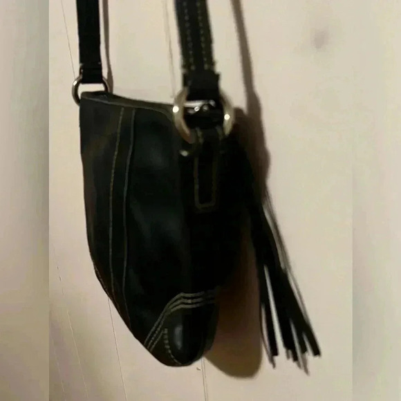 Vintage Coach Soho Style Crossbody Soft Leather Black Bag EUC - Picture 4 of 11